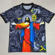 25/26 Brazil Christ Statue Special Edition Grey Fans Soccer Jersey