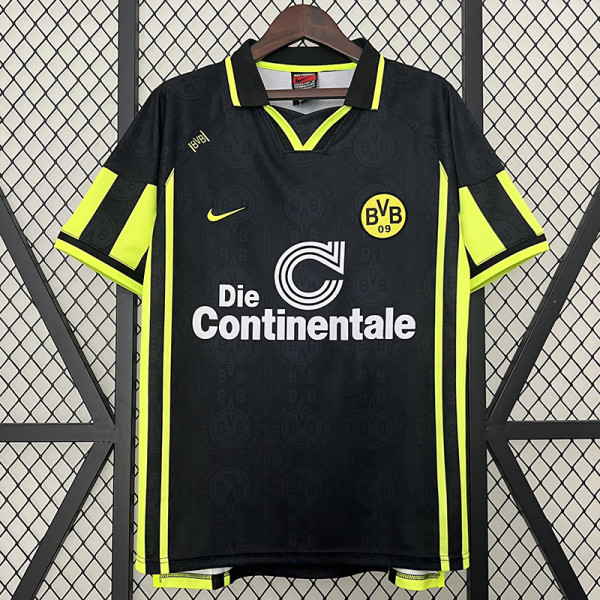 1996/1997 Dortmund Away Black Retro Soccer Jersey