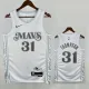 24/25 Dallas Mavericks THOMPSON # 31 White City Edition  Top Quality Hot Pressing Retro NBA Jersey
