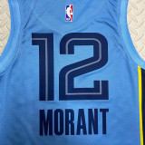 22/23 GRIZZLIES MORANT #12 Blue Top Quality Hot Pressing NBA Jersey (Trapeze Edition)
