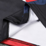 24/25 Man Utd Red Blue Black Puzzle Kids Half Pull Tracksuit  (童装、半拉链)