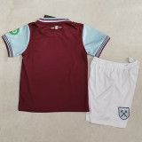 24/25 West Ham Home  Kids  Soccer Jersey(无广告）