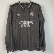 24/25 RMA Third  Long sleeve Fans Soccer Jersey(长袖）