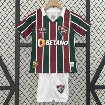 25/26 Fluminense Home Kids Soccer Jersey