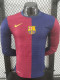 24/25 BAR Home Player Version Long Sleeve Soccer Jersey (No Advertisements无广告）