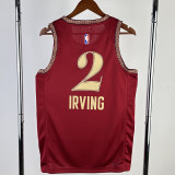 23/24 Cleveland Cavaliers IRVING #2 Red City Edition Top Quality Hot Pressing NBA Jersey