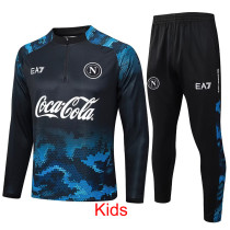 24/25 Napoli Inkjet Printing  Kids Half Pull Tracksuit  (拉链)