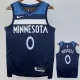 22/23 Timberwolves RUSSELL #0 Blue Top Quality Hot Pressing NBA Jersey