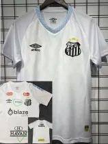 25/26 Santos FC Home Fans Soccer Jersey(Print All Sponsor)(新全广告、背上NVA~SRTE)