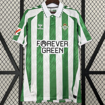 24/25 Real Betis Home Fans Soccer Jersey(胸前FREVER GREEN广告)