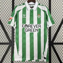 24/25 Real Betis Home Fans Soccer Jersey(胸前FREVER GREEN广告)