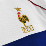 1998 France Away Retro Soccer Jersey(右胸无带字）