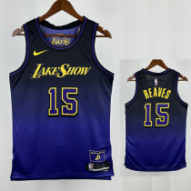 24/25 LAKERS REAVES#15 Royal Blue City Edition Top Quality Hot Pressing NBA Jersey