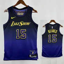 24/25 LAKERS REAVES#15 Royal Blue City Edition Top Quality Hot Pressing NBA Jersey