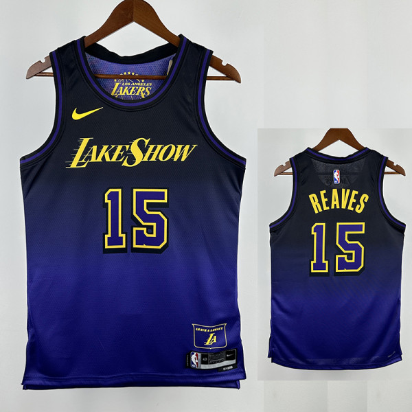 24/25 LAKERS REAVES#15 Royal Blue City Edition Top Quality Hot Pressing NBA Jersey