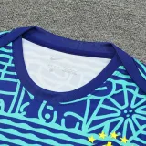 24/25  Brazil White Blue WaveTank top and shorts suit