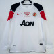 2010/2011 Man Utd Away  Long Sleeve Retro Soccer Jersey (欧冠版\胸前字)