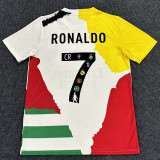 25/26 RMA  C-RONALDO Co Branded Edition Fans  Soccer Jersey黄白领