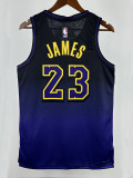 24/25 LAKERS JAMES#23 Royal Blue City Edition Top Quality Hot Pressing NBA Jersey