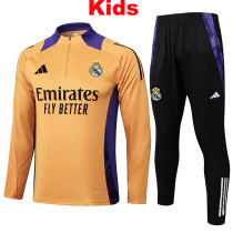 24/25 RMA Yellow Kids Half Pull Tracksuit E952 (童装、半拉链)