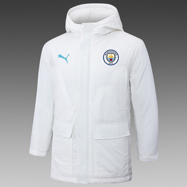 24/25 Man City White Hooded Cotton Coat G241兰色彪马标