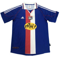 2000/2001 Lyon Away Blue Retro Soccer Jersey