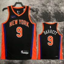 22/23 KNICKS BARRETT #9 Black City Edition Top Quality Hot Pressing NBA Jersey