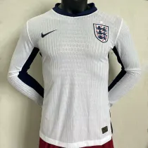 2024 England Home Long Sleeve Player Version Soccer Jersey (长袖)