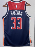 22/23 Wizards KUZMA #33 Royal Blue Top Quality Hot Pressing NBA Jersey (Trapeze Edition)