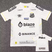 23/24 Santos FC Home Fans Soccer Jersey (Print All Sponsor) 带全广告
