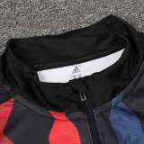 24/25 Man Utd Red Blue Black Puzzle Half Pull Tracksuit  (半拉链)