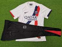 24/25 PSG Away Player Version Suit Soccer Jersey(Black Pants)黑裤