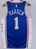 22/23 76ERS HARDEN #1 Blue Top Quality Hot Pressing NBA Jersey (V领）
