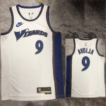 22/23 Wizards AVDIJA #9 White Top Quality Hot Pressing NBA Jersey (Retro Logo)