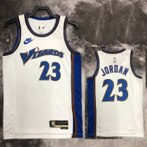22/23 Wizards JORDAN #23 White Top Quality Hot Pressing NBA Jersey (Retro Logo)