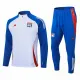 24/25 Lyon White &Blue Half Pull Tracksuit  (白色、半拉链)