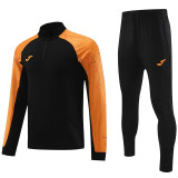 24/25 JO Black&Oronge Half Zipper Sportswear # 809黑橙色(半拉链)