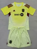 25/26 Los Angeles Light Yellow  Goalkeeper Kids Soccer Jersey