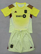 25/26 Los Angeles Light Yellow  Goalkeeper Kids Soccer Jersey