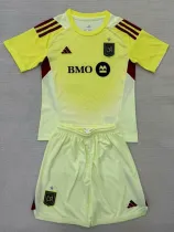 25/26 Los Angeles Light Yellow  Goalkeeper Kids Soccer Jersey