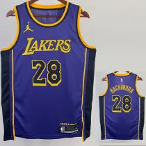 22/23 LAKERS HACHIMURA #28 Purple Top Quality Hot Pressing NBA Jersey (Trapeze Edition)