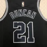 22/23 SA Spurs DUNCAN #21 Black Top Quality Hot Pressing NBA Jersey (Retro Logo)