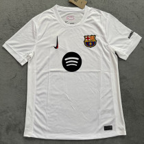 25/26 BAR White  Fans Soccer Jersey(黑胸花）