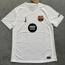 25/26 BAR White  Fans Soccer Jersey(黑胸花）