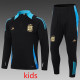24/25 Argentina Black  Kids  Half Pull Tracksuit  (童装)(半拉链)
