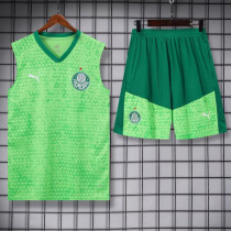 24/25  Palmeiras White Green Tank top and shorts suit（白绿）