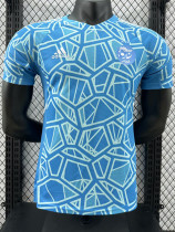 24/25 Algeria Blue Check Player Version Soccer Jersey