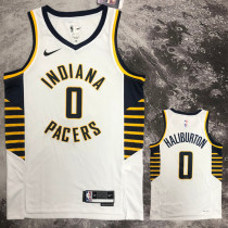 22/23 Indiana Pacers HALIBURTON #0 White Home Top Quality Hot Pressing NBA Jersey