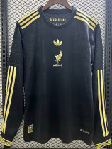 25/26 Mexico Black Gold Cup Digital Printing Plate  Long Sleeve Fans Soccer Jersey数码印版
