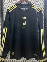 25/26 Mexico Black Gold Cup Digital Printing Plate  Long Sleeve Fans Soccer Jersey数码印版